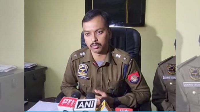 Deputy Commissioner of Police, Guwahati (West), Padmanabh Baruah briefing the media about the case