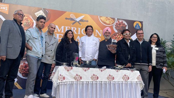 From left to right: Vishal Sinha, co-founder, We The Chefs with Dhruv Oberoi, Sahil Mehta, Ruchira Hoon, Avijit Ghosh, Dr Parvinder Bali, and Nishant Choubey at the cook-off | Triya Gulati, ThePrint
