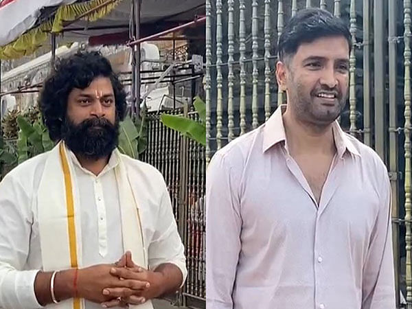 Actors Shri Tej, Santhanam visit Tirumala Temple on New Year