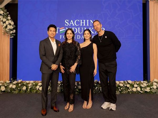 Mumbai: Coldplay singer Chris Martin attends five year anniversary celebration of Sachin Tendulkar Foundation