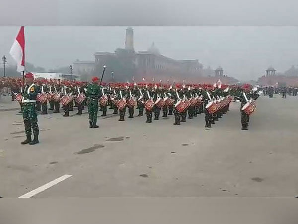 Members of Indonesia's marching contingent 