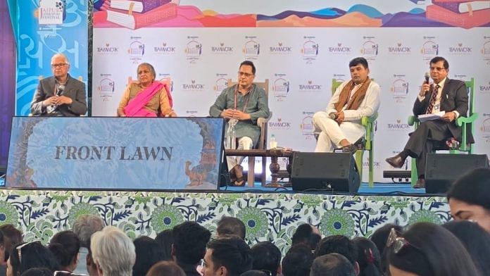Panellists Ashwani Kumar, Nitya Ramakrishnan, Saurabh Kripal, and Arghya Sengupta. | Madhurita Goswami | ThePrint