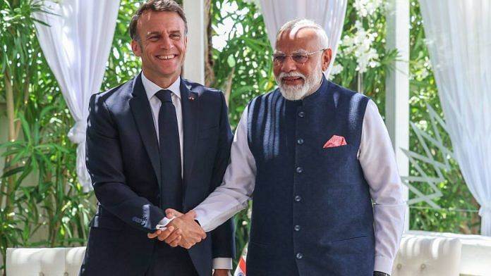 Prime Minister Narendra Modi with French President Emmanuel Macron on the sidelines of the G7 summit in Apulia last June | Photo: ANI