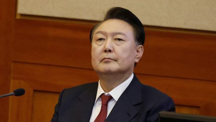 South Korea’s impeached President Yoon Suk Yeol attends the fourth hearing of his impeachment trial over his short-lived imposition of martial law at the Constitutional Court in Seoul, South Korea Thursday | Jeon Heon-Kyun/pool via Reuters/File Photo