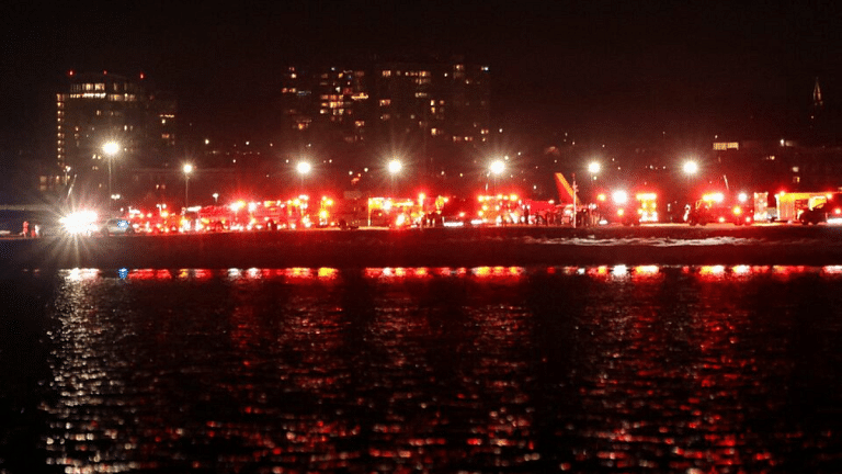 Jet with capacity of 65 collides with helicopter near Regan Airport in the US, search & rescue underway