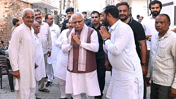 Former Haryana CM Manohar Lal Khattar had given the nod to amend law for denotifying canal project under the amended Section 101A | ANI File