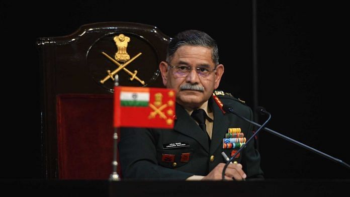 Army Chief General Upendra Dwivedi addressing the annual press conference at Manekshaw Centre in New Delhi | ThePrint team photos
