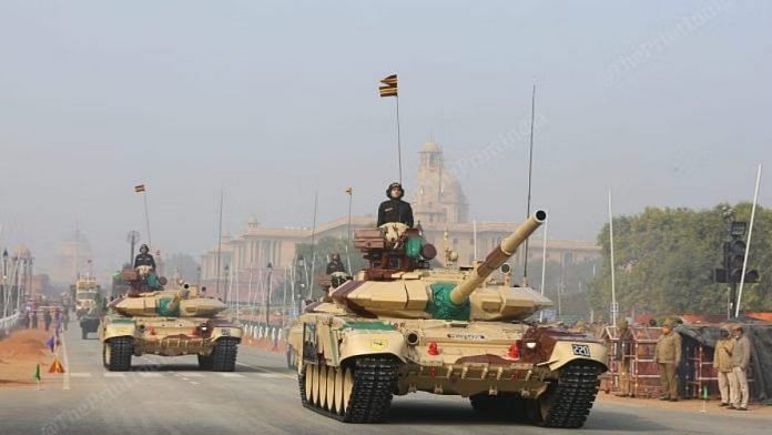 Representational image of Indian Army tanks at the Republic Day parade | Suraj Singh Bisht | ThePrint