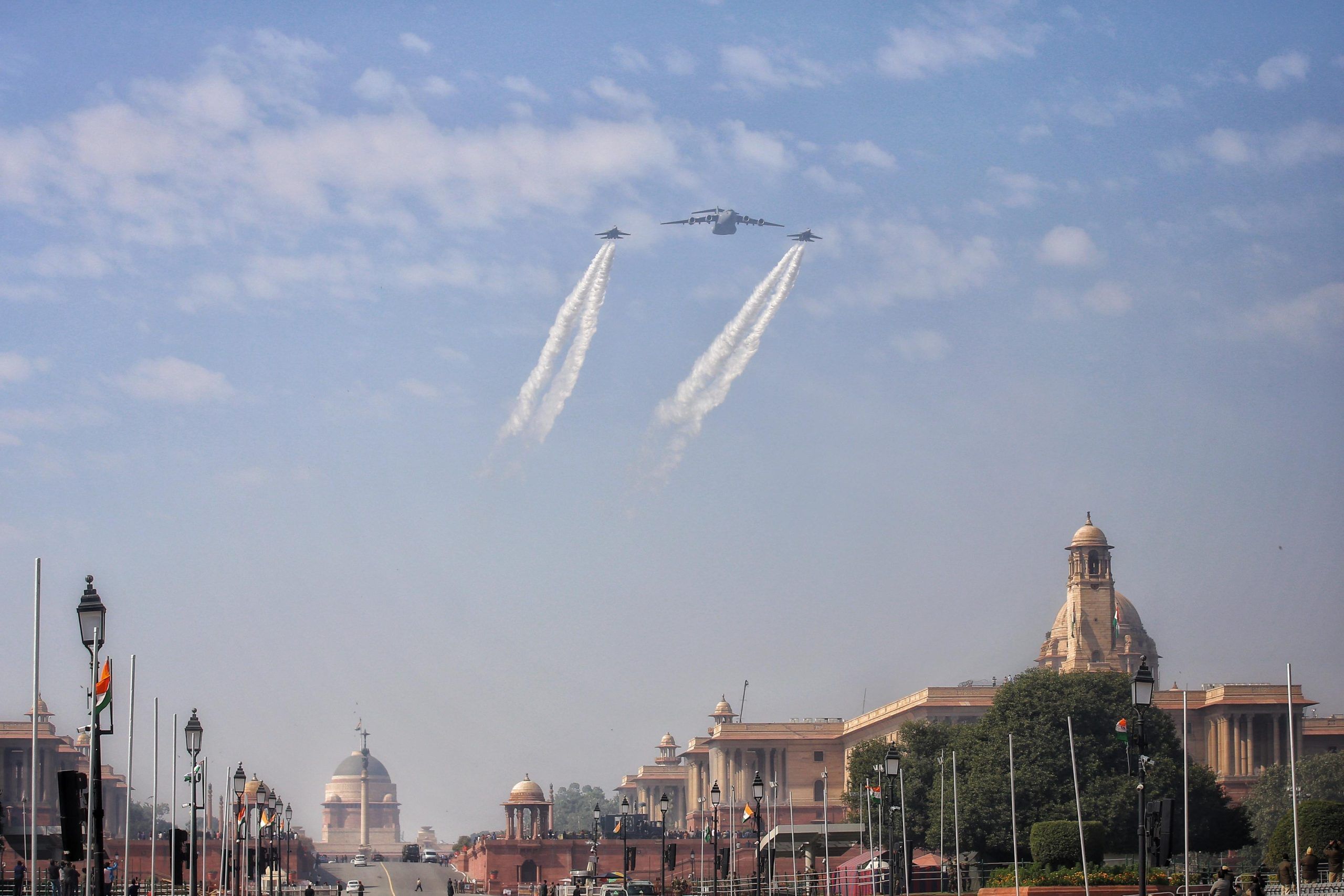 A rehearsal of the fly-past above Kartavya Path. | ThePrint