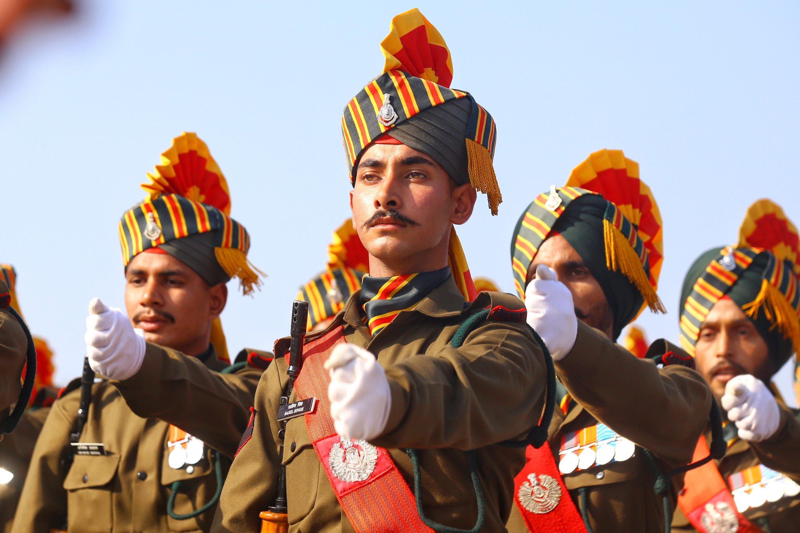 Indian marching contingent at the Republic Day parade rehearsals | Photo: Manisha Mondal | ThePrint