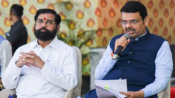 File photo of Maharashtra Chief Minister Devendra Fadnavis and his deputy Eknath Shinde | ANI