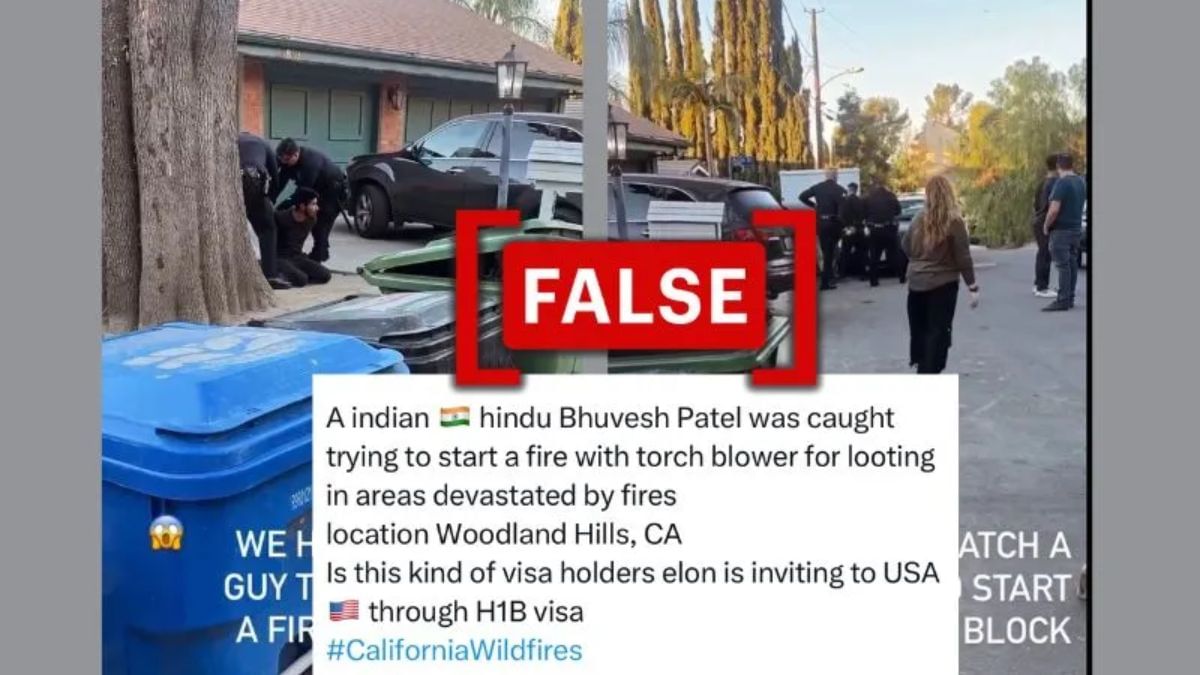 Fact check Indianorigin man didn’t start LA fire. Fake videos are viral on social media