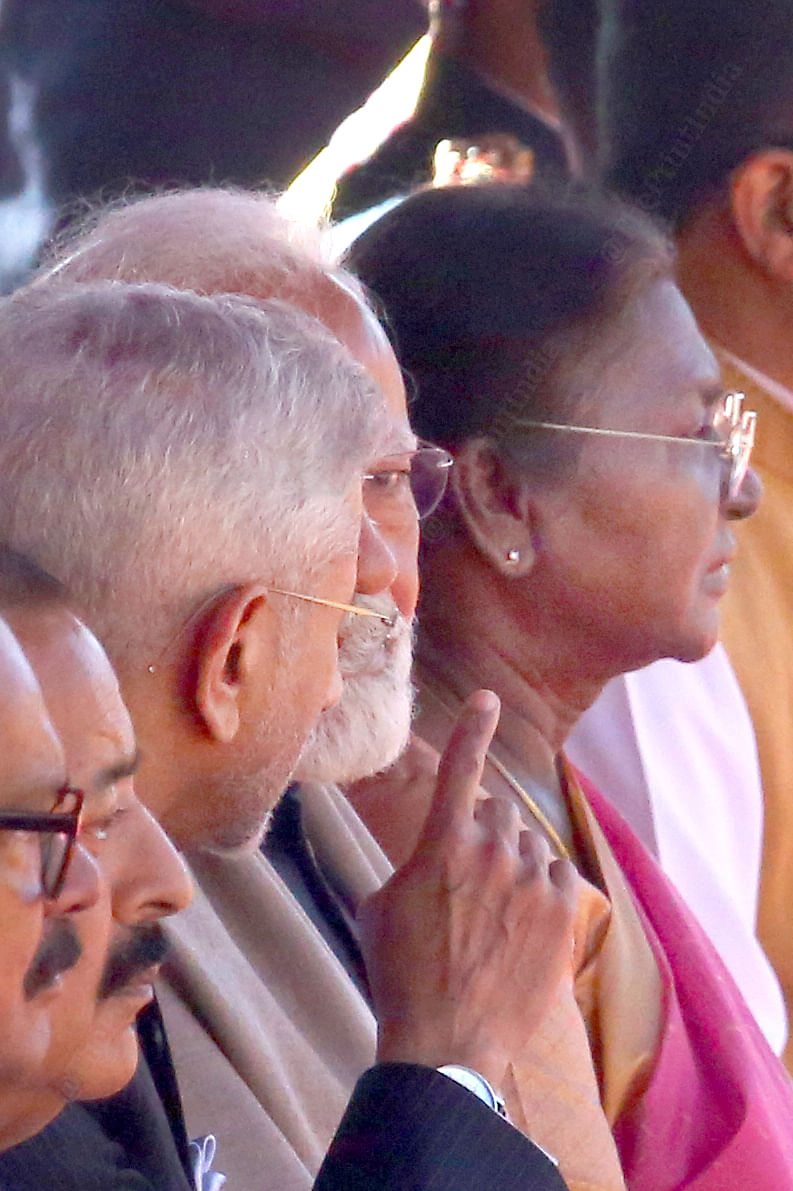 External Affairs Minister S. Jaishankar speaks to PM Modi at Rashtrapati Bhawan | Praveen Jain | ThePrint