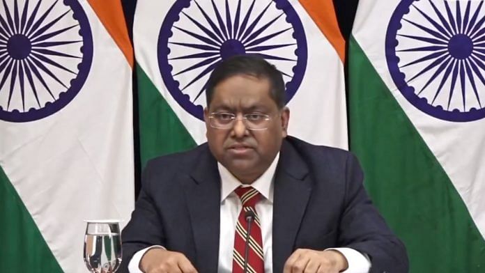 File photo of MEA spokesperson Randhir Jaiswal | ANI