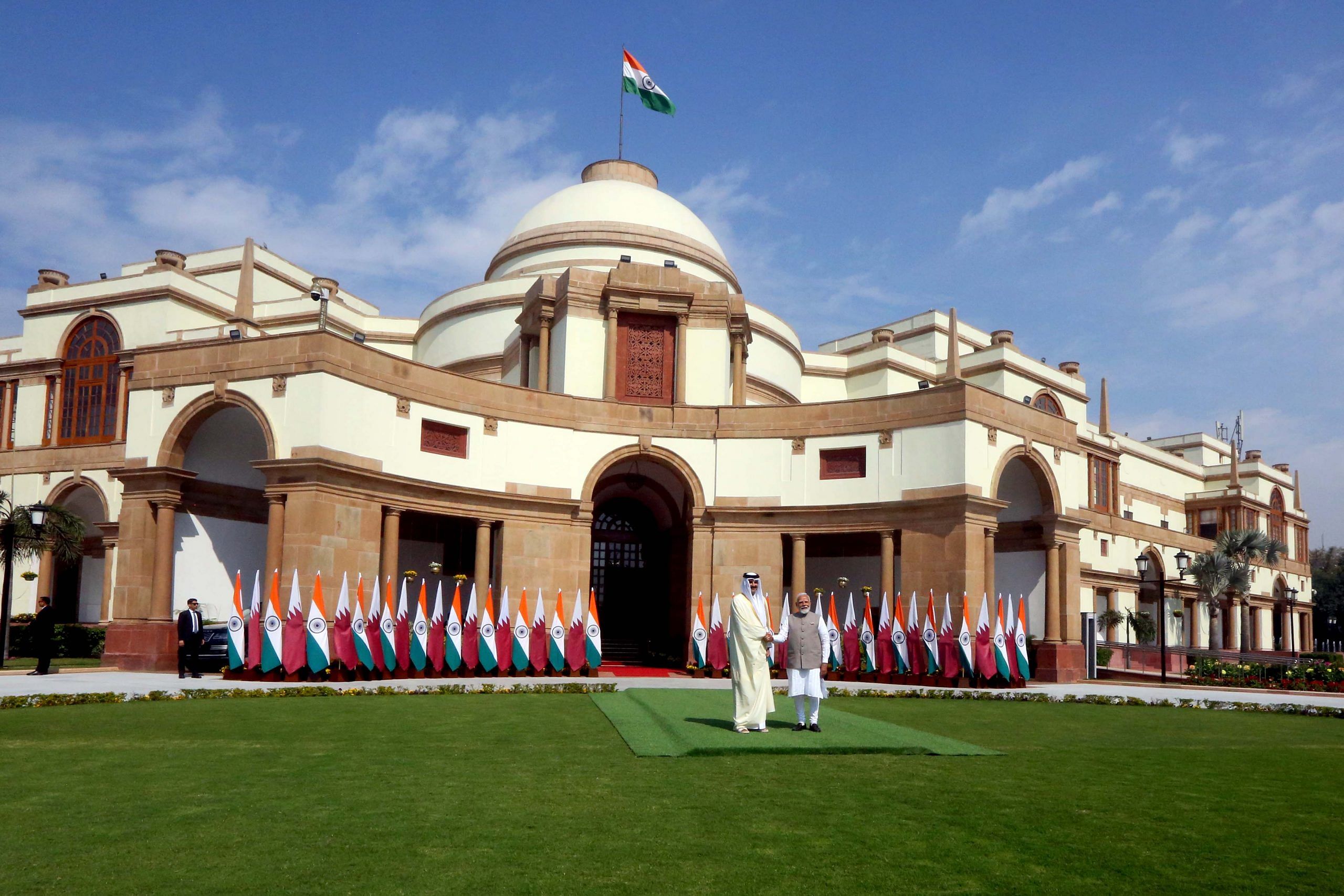 The two leaders meet under the beautiful Delhi sky at the Hyderabad House | Praveen Jain | ThePrint
