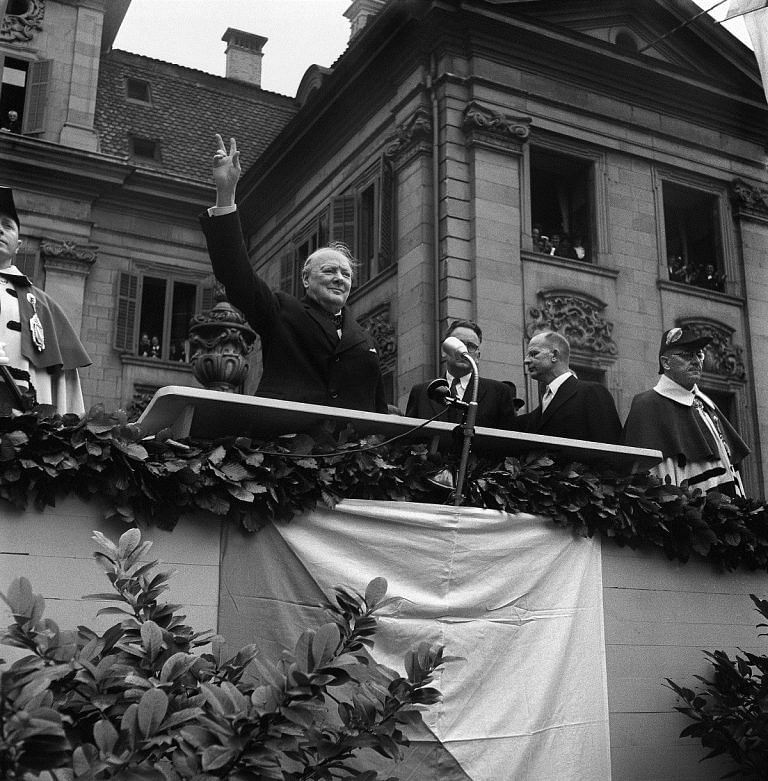 File photo of Winston Churchill at the University of Zurich | International Churchill Society