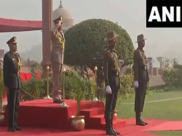 Royal Bhutan Army's Chief Operations Officer receives Guard of Honour at South Block 