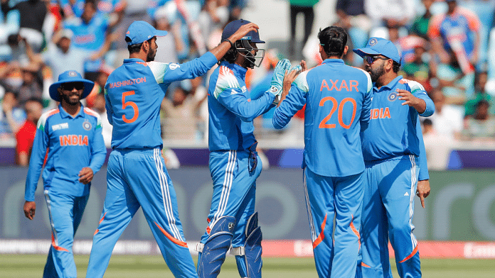 BCCI shares images of the Indian team after back-to-back wickets by Axar Patel. Patel missed a hattrick due to a missed catch | X/@BCCI