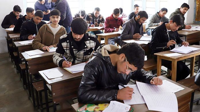 File photo of students taking an exam for Class 10 CBSE | ANI