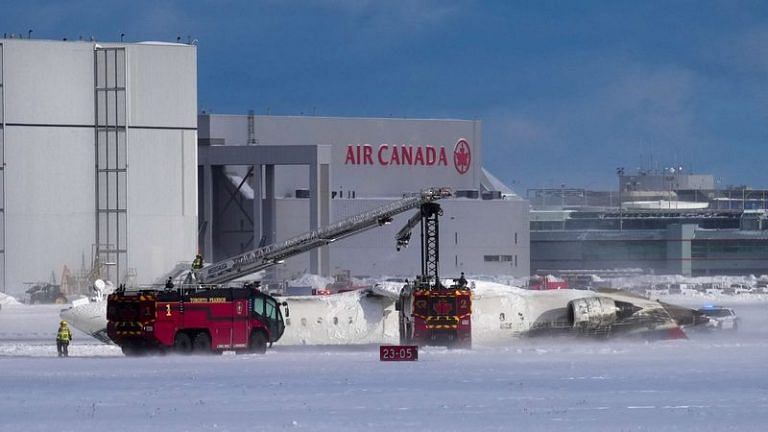 Delta plane flips on landing at Toronto airport, injuring 15 ThePrint