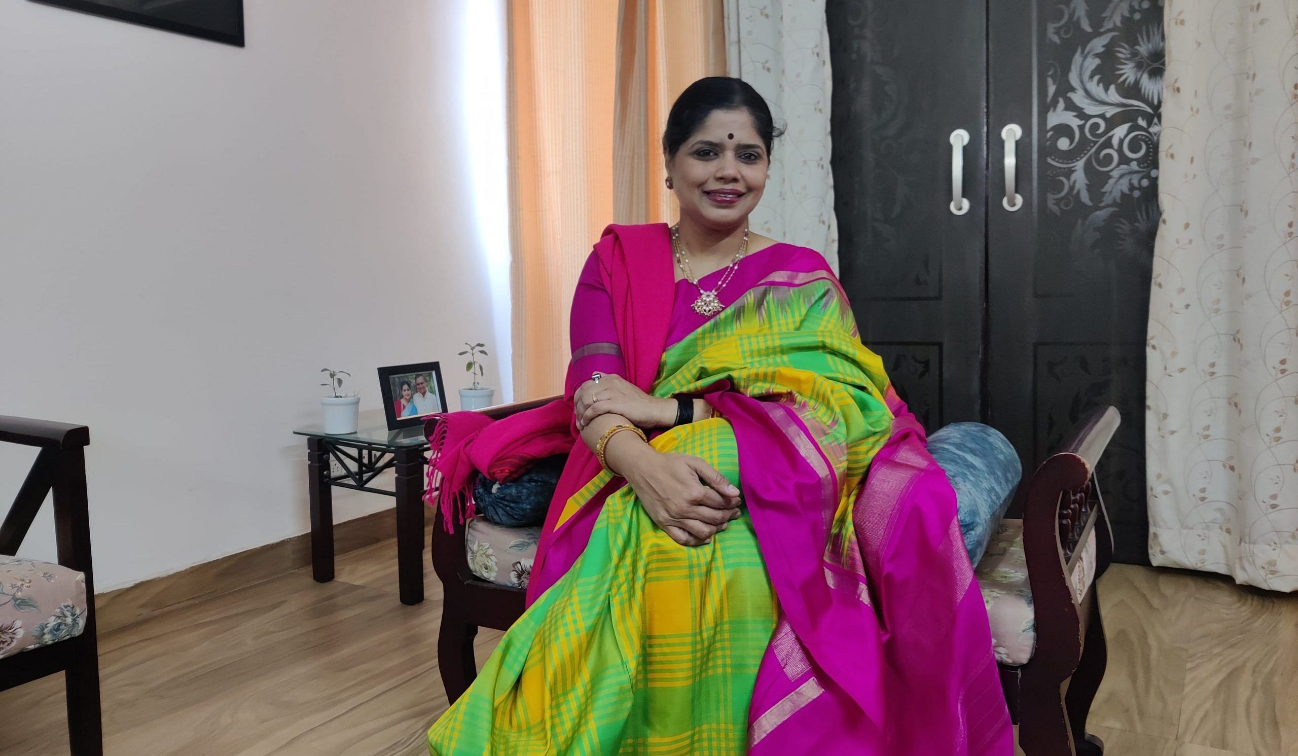 Sudha Raghuraman at her house in Mayur Vihar, Delhi | Sakshi Mehra, ThePrint