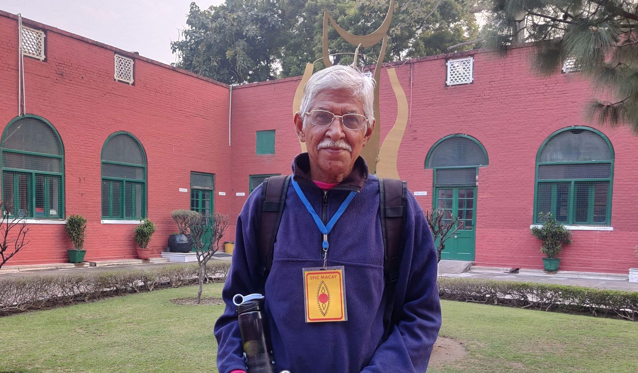 Kiran Seth after the Saturday meeting at Model School, Delhi