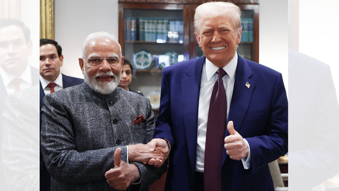 File photo: Prime Minister Narendra Modi meets with US President Donald Trump in Washington | X/@narendramodi