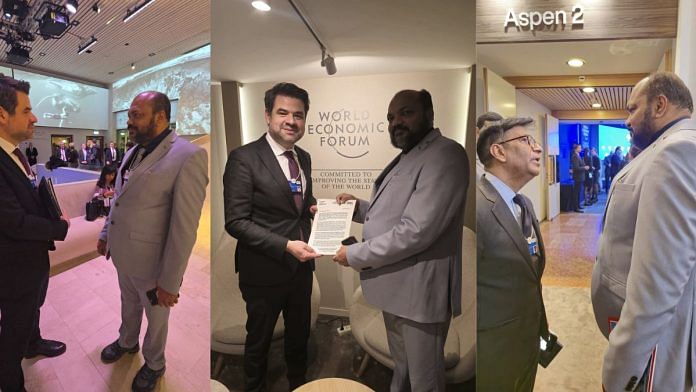 Kerala Industries Minister P Rajeev at the World Economic Forum in Davos | X/ @PRajeevOfficial