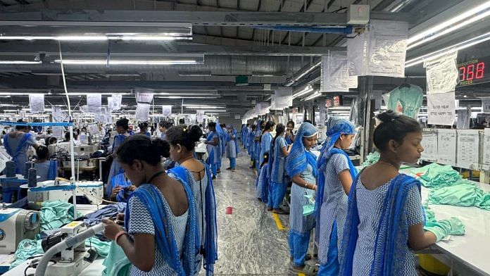 Women at work inside KPR Mill. In the evening, they attend four-hour classes. Their dreams are big, and their drive bigger | Photo: Sagrika Kissu, ThePrint