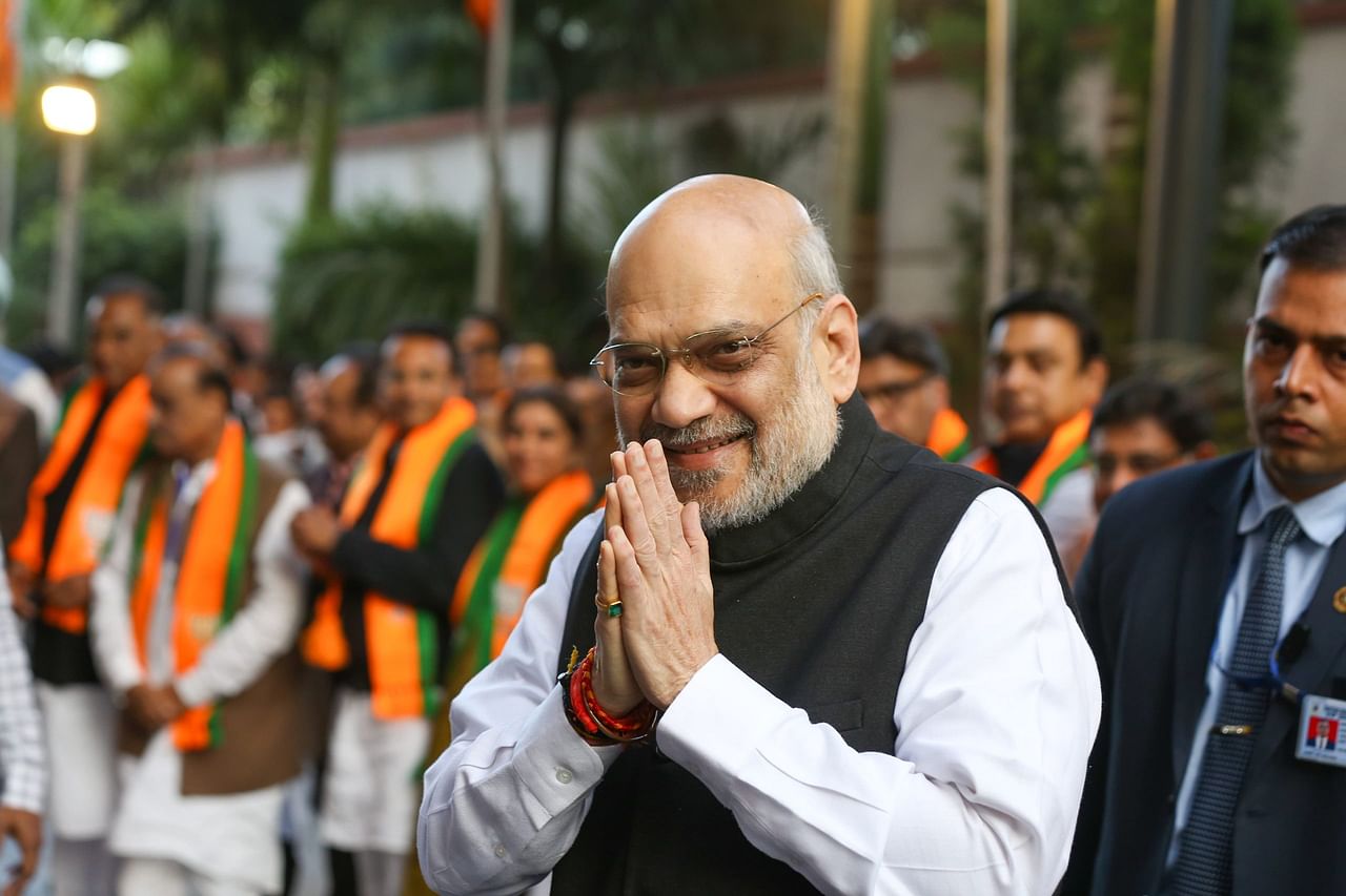 Union Home Minister Amit Shah at BJP HQ | Suraj Singh Bisht | ThePrint