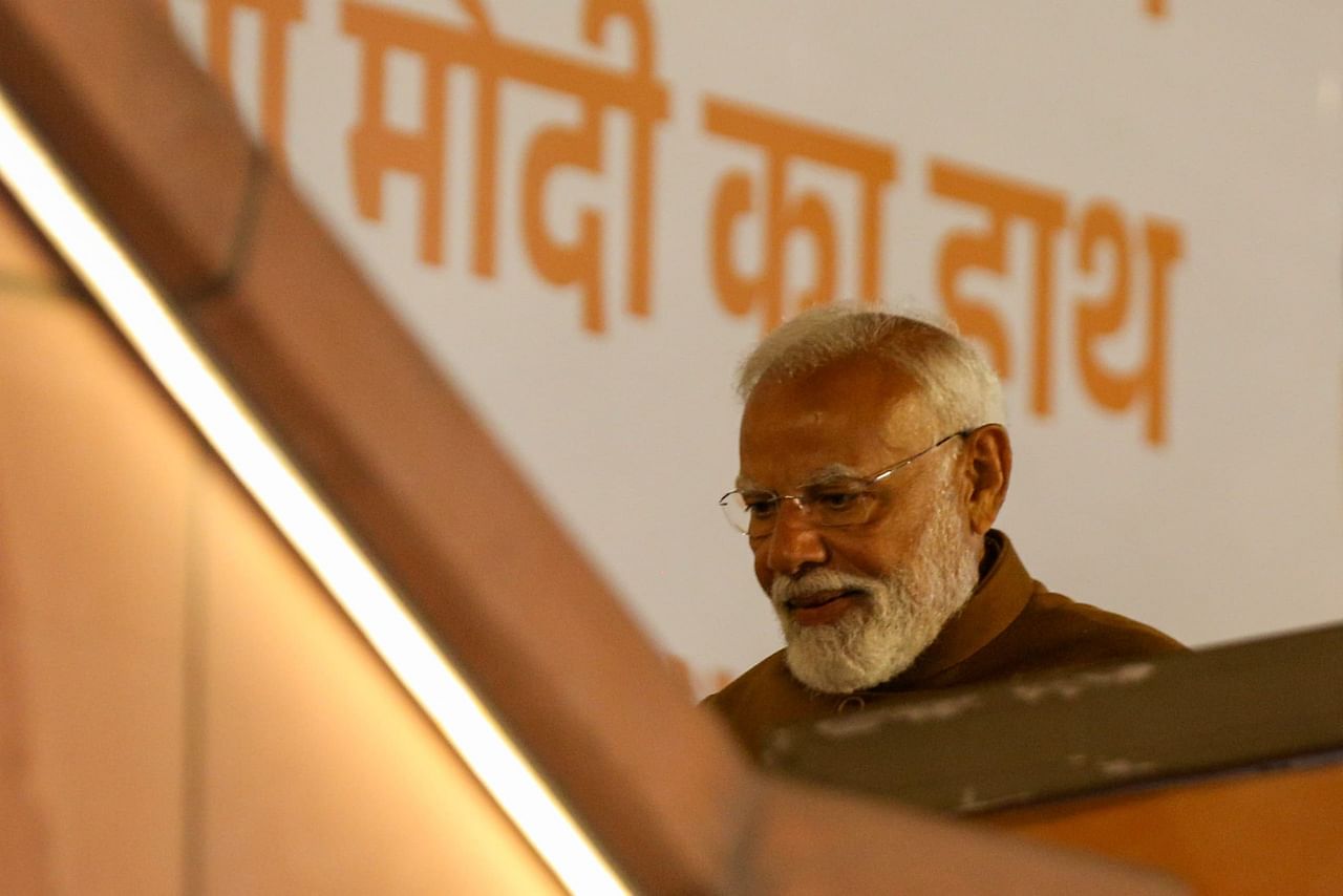 PM Modi leaves after addresses party workers | Suraj Singh Bisht | ThePrint