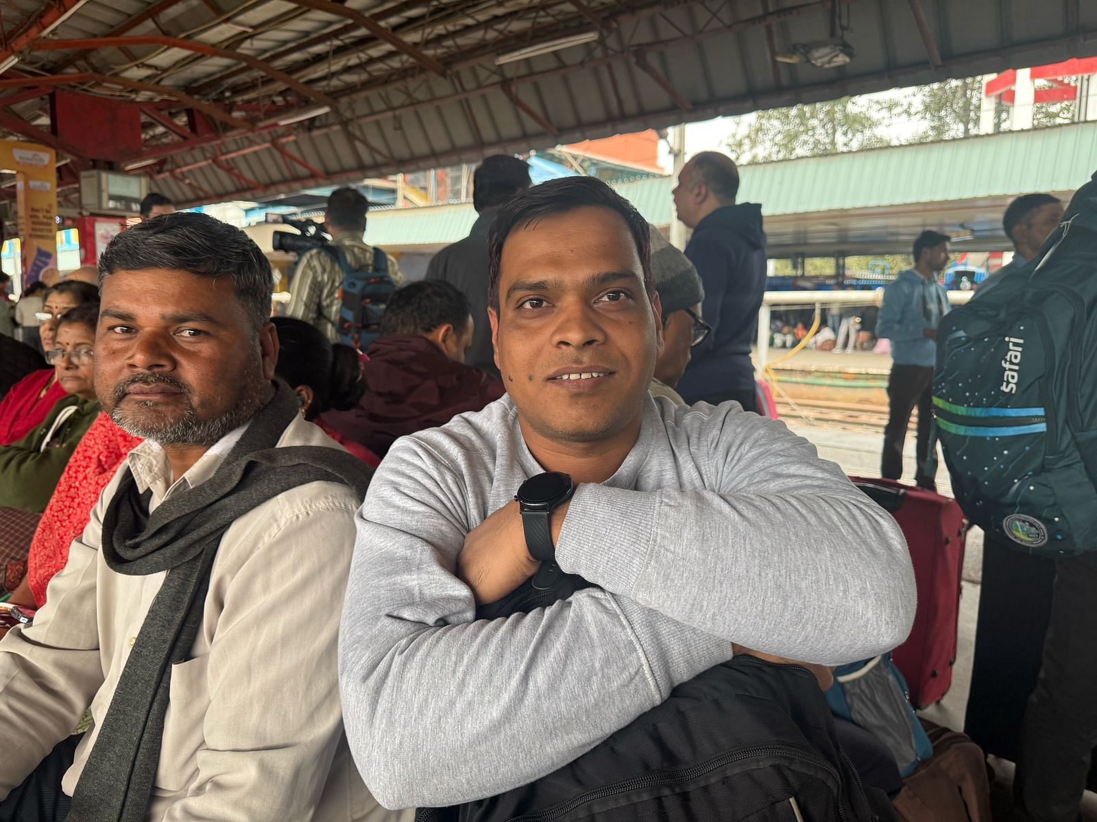 Saurav awaits for his train to Prayagraj at a platform in the New Delhi railway station | Mrinalini Dhyani | ThePrint