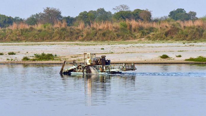 Representational image: A portion of the Yamuna being cleaned | ANI