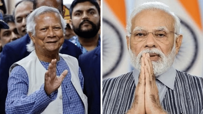 Yunus and Modi Prime Minister Narendra Modi (R) is likely to meet Muhammad Yunus (L), the head of the Bangladesh interim government in April this year | Reuters and ANI