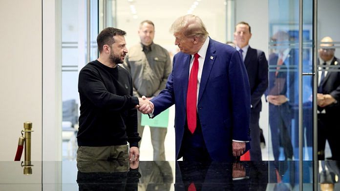 File photo of Volodymyr Zelenskyy with Donald Trump in New York, 27 September 2024 | ANI