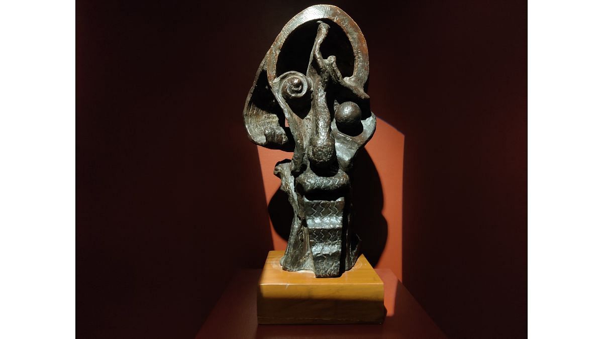 The Poet (Head of Rabindranath Tagore) – A 1938 sculpture of Rabindranath Tagore, crafted in cement by renowned artist Ramkinkar Baij | DAG