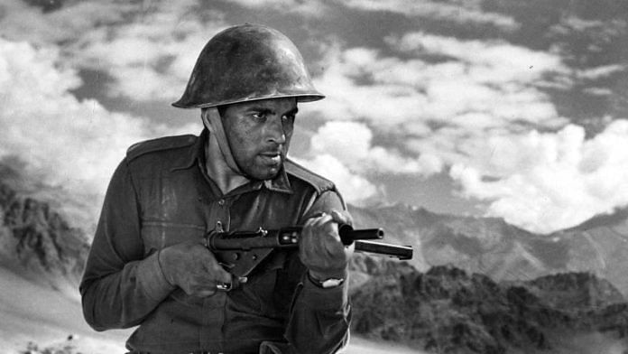 Dharmendra in a still from Haqeeqat | Photo via Facebook