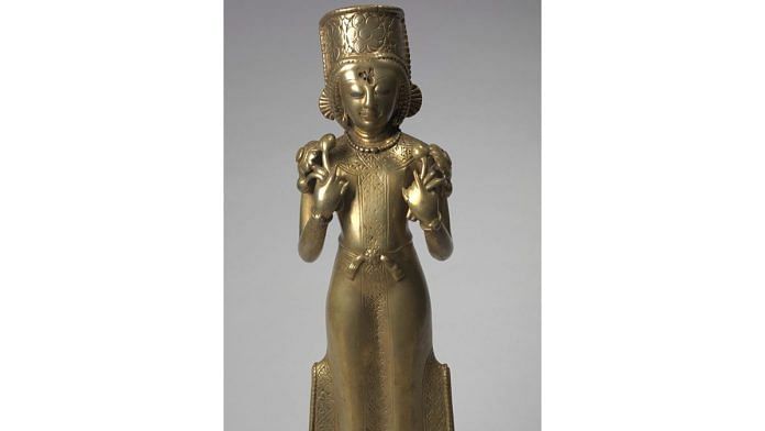 Surya, the Sun God wearing long tunic and boots; Kashmir, India; c. 700s CE; Brass; 50.4 cm; The Cleveland Museum of Art, Ohio