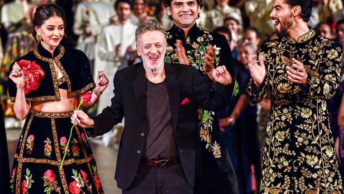 Rohit Bal on the ramp during his last show in October 2024. | ANI
