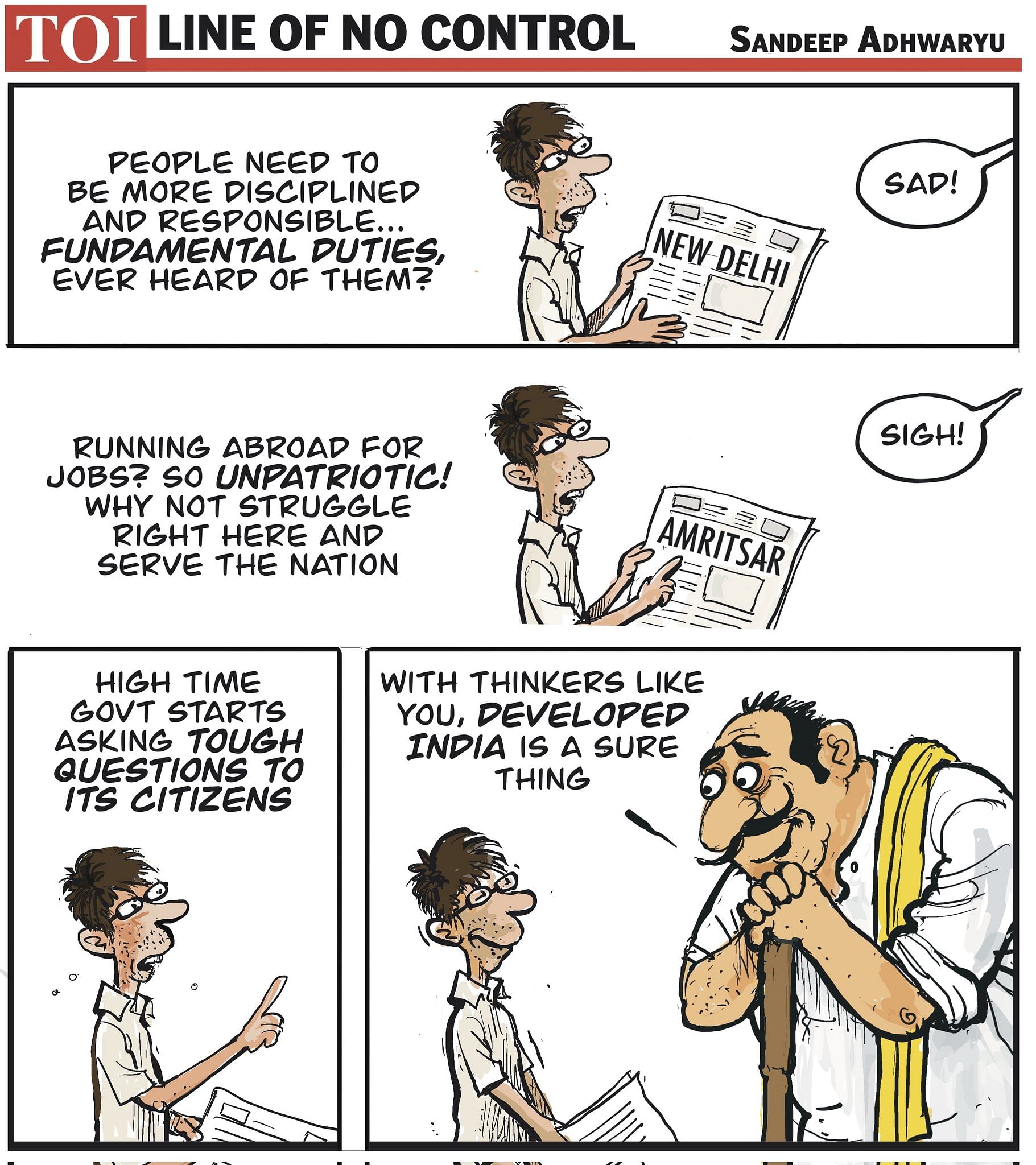 Sandeep Adhwaryu for The Times of India | X/@CartoonistSan