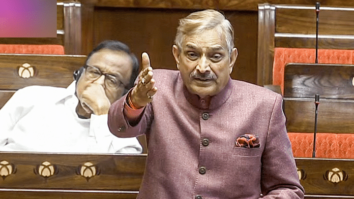 Congress MP Pramod Tiwari speaks in the Rajya Sabha