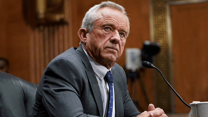 Robert F. Kennedy Jr., U.S. President Trump’s nominee to be secretary of Health and Human Services, testifies before a Senate Health, Education, Labor, and Pensions (HELP) Committee confirmation hearing on Capitol Hill in Washington, U.S., January 30, 2025