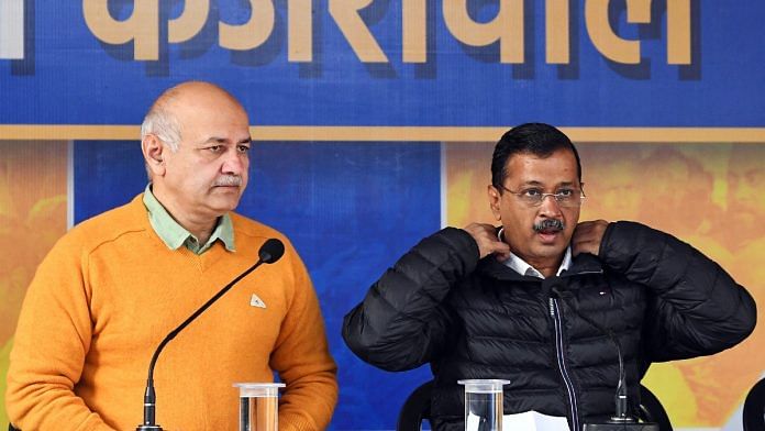 File photo of AAP National Convener Arvind Kejriwal and party leader Manish Sisodia | ANI Photo/Ishant