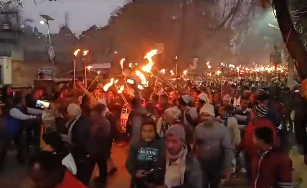 Torchlight protest
