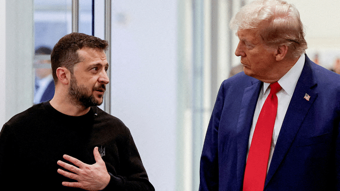 Republican presidential nominee and former U.S. President Donald Trump and Ukraine's President Volodymyr Zelenskiy meet at Trump Tower in New York City, U.S., September 27, 2024 | Reuters file photo