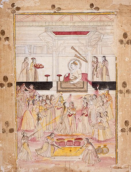 Emperor Muhammad Shah Presides Over Celebrations of the Spring Festival of Colors (Holi Utsava) | Commons