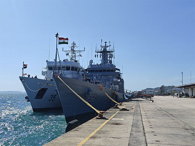 First Indian Navy training squadron arrives in Thailand