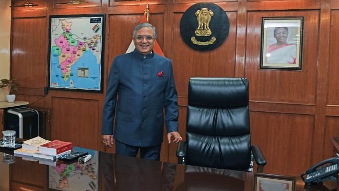New Chief Election Commissioner (CEC) Gyanesh Kumar at the Election Commission of India in New Delhi | ANI/Shrikant Singh
