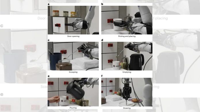 The AI-powered robot making coffee. | Nature Machine Intelligence
