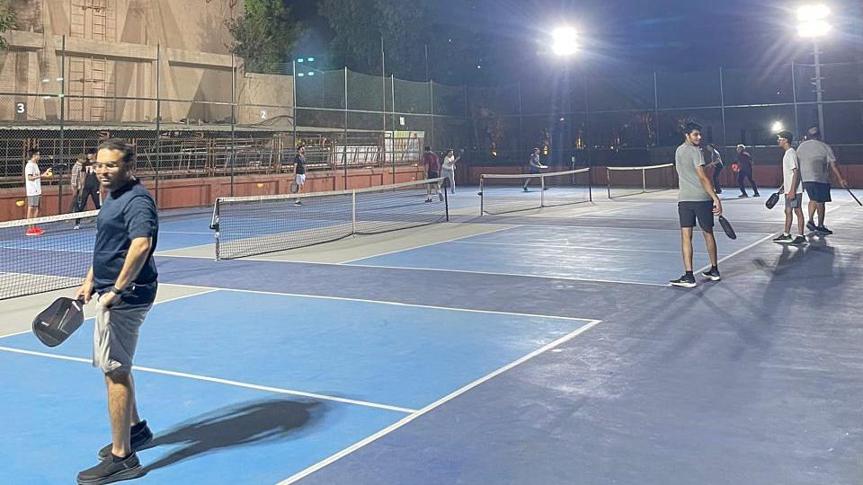 Night-time Pickleball presents a rare opportunity to socialise in Ahmedabad | Photo: Triya Gulati, ThePrint